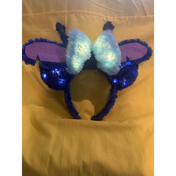 Handmade Disney Stitch Experiment 626 Light Up Fuzzy Ears Headband - Picture 1 of 3